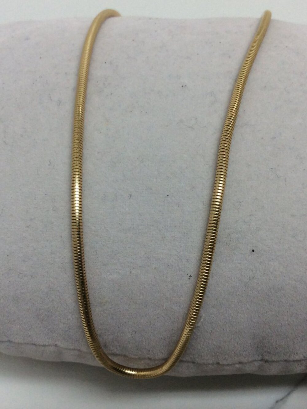 Mens Ladies 14k Yellow Real gold Snake Round Necklace chain  9.60gr  18''